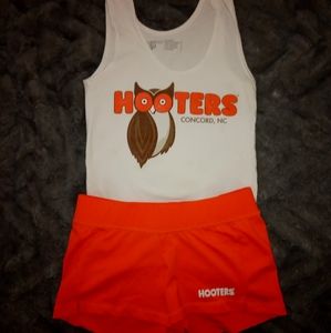 Hooters uniform set tank+shorts XXS/XS